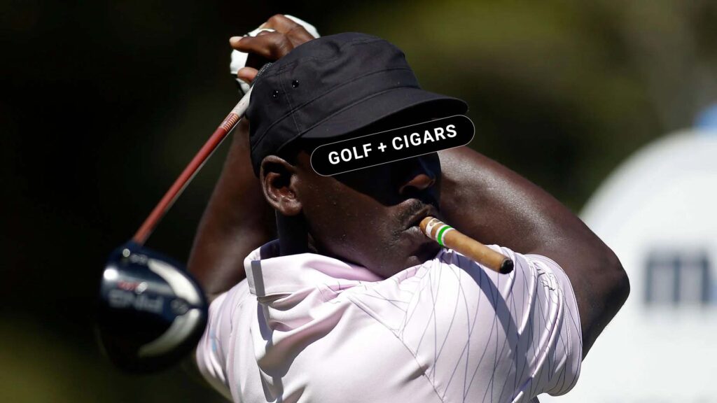 Golfer with Cigar